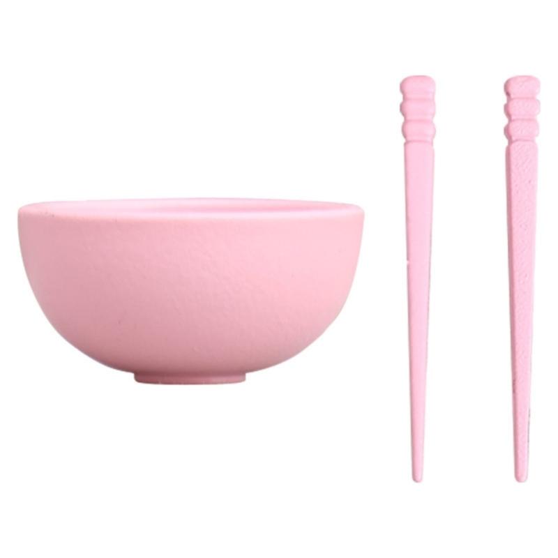Miniature Tableware For Doll House Scene Display 1/12 Scale Metal Bowl Chopsticks Model Figure With Realistic Detailing