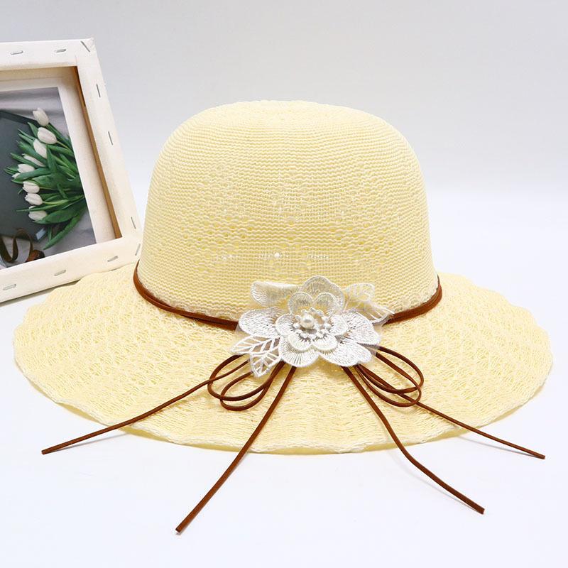 New Straw Hat Women's Outdoor Sunshade Sunscreen Hat Big Brim Trendy Vacation Beach Hat Breathable Cool Hat