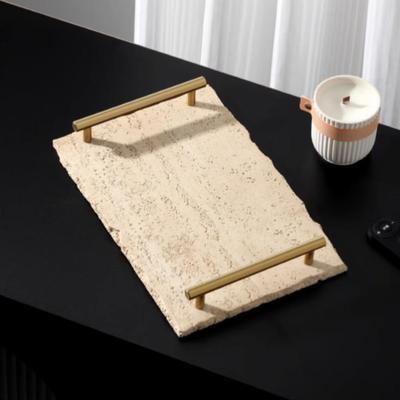 Creative Vanity Tray Bathroom Countertop Gargle Cup Toothbrush Storage Tray Vintage Yellow Sundries Storage Tray Home Decoration