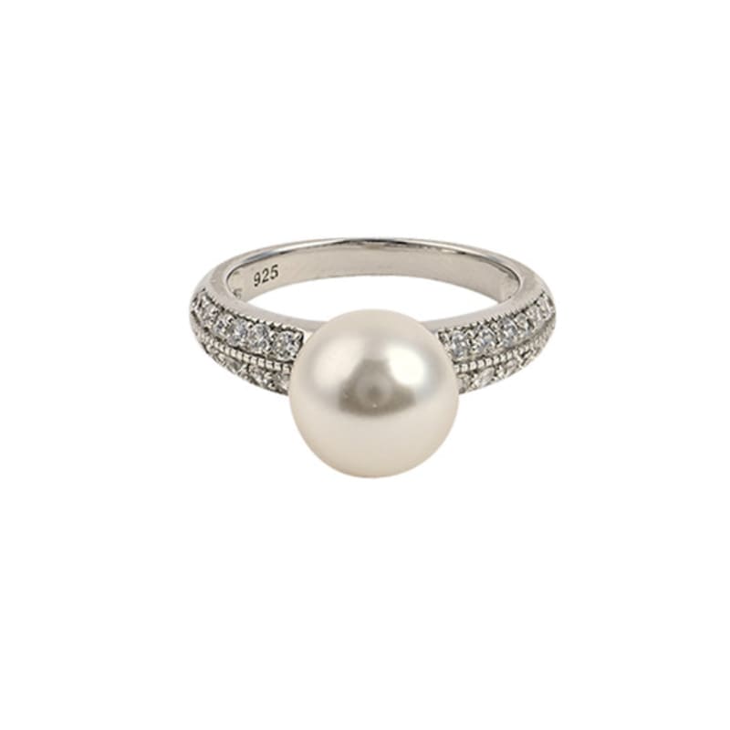 LAYERMOOD 24 Big Pearl Ring-silver925