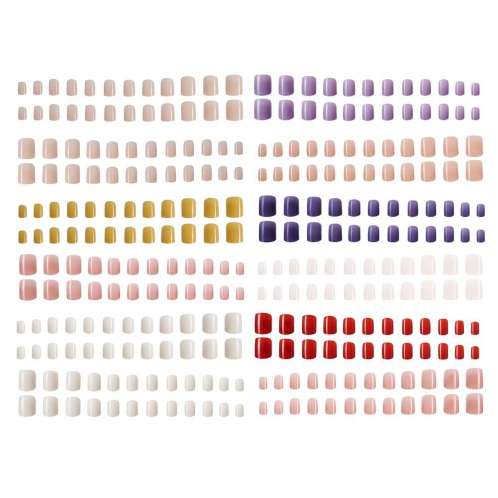 288pcs French Fake Nails Short Nail Tips Detachable False Nails for DIY