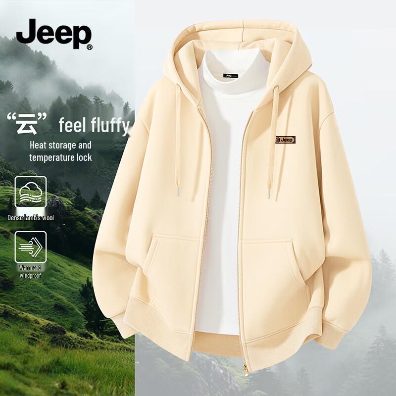JEEP Men s Heavyweight Hooded Fleece Sweatshirt L