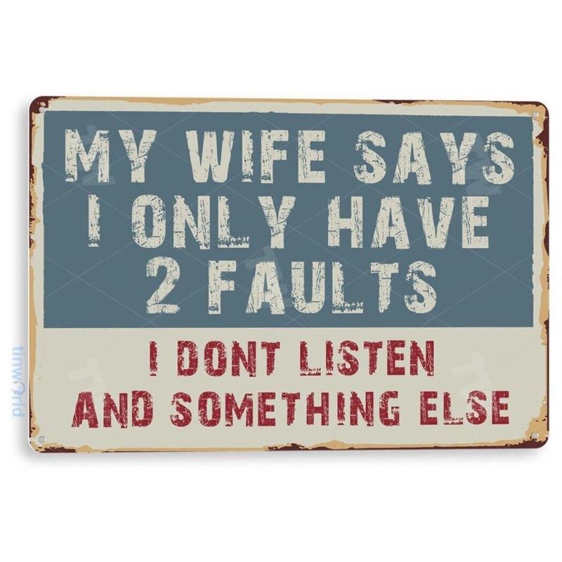 Vintage Metal Tin Sign Kitchen Bar Cafe Wall Decor