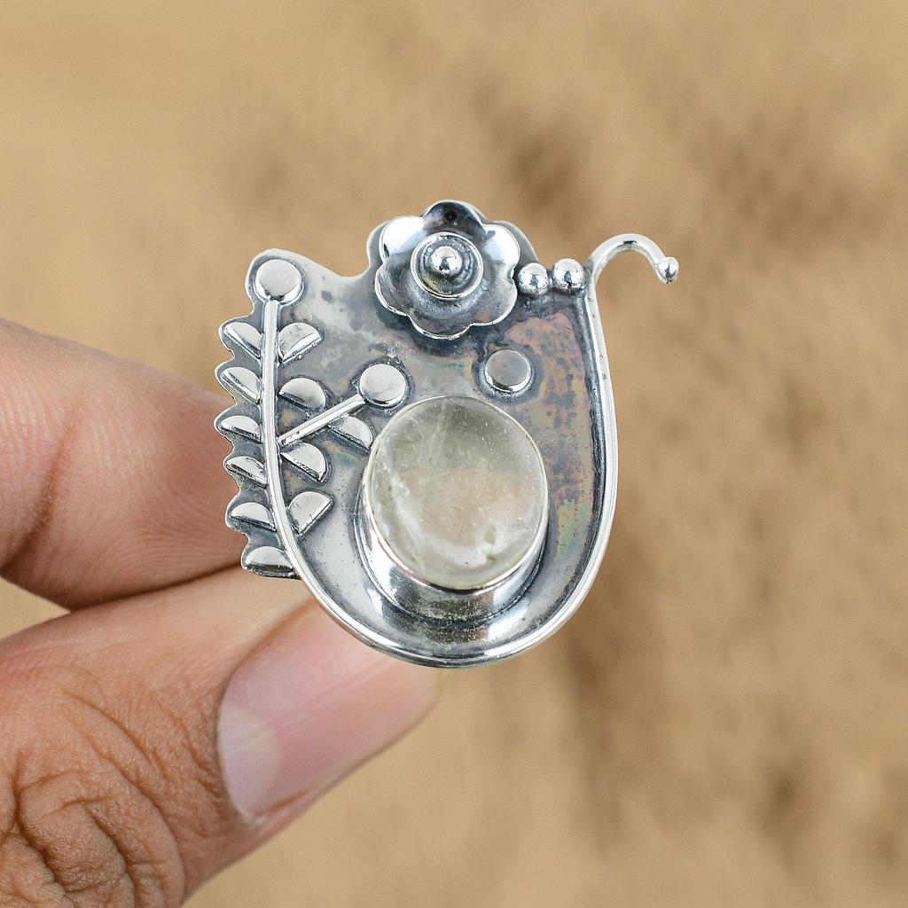 Moonstone Gemstone Sterling Silver Promise Birthday Flower Wedding Daughter Ring