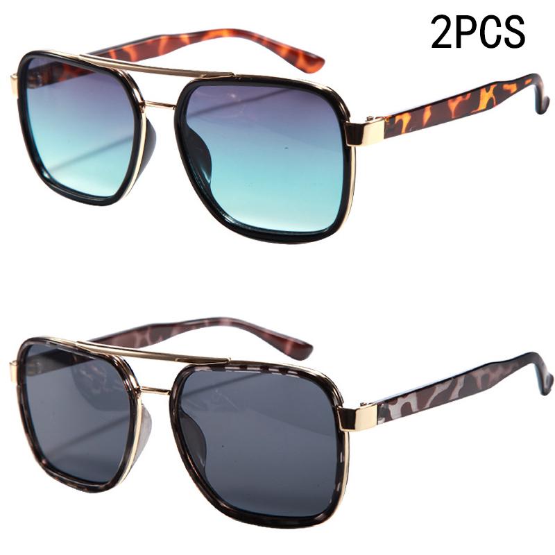 

2/7 ШТ. Новые модные солнцезащитные очки с квадратной оправой высокого класса и двойной перекладиной для мужчин и женщин, устойчивые к УФ-излучению, универсальные солнцезащитные очки M5240