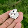 925 Sterling Silver Octagon Prehnite Rough Stone Elegant Ethnic New Ring Jewelry