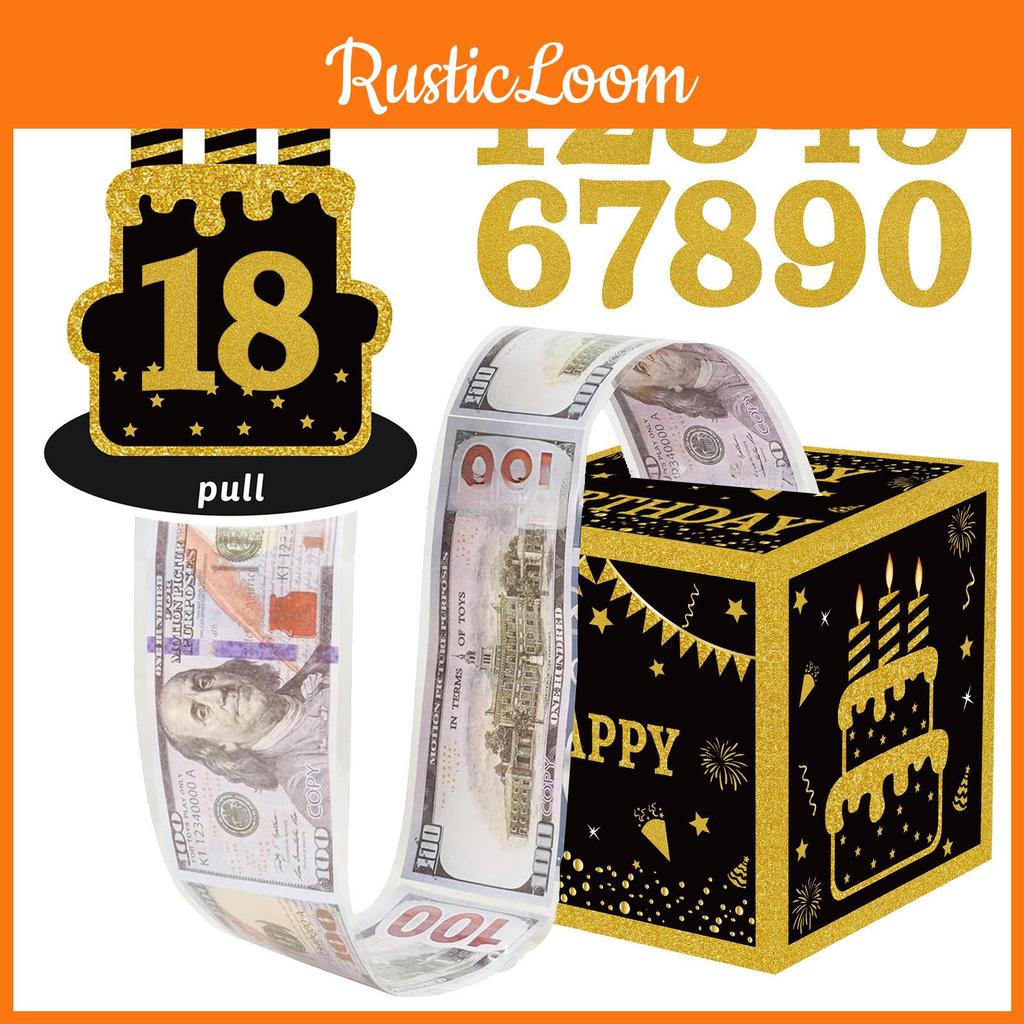 Black Gold Party Gift Box Suitable For Childrens Birthday Celebrations And Gifts