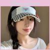 Checkered Black Printed Summer Sun Hat Outdoor Sunshade Breathable Duckbill Cap