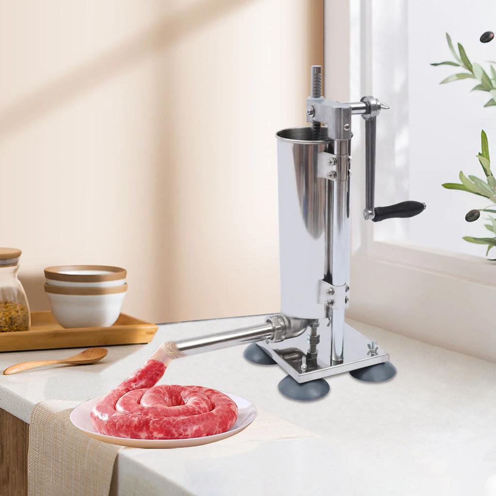 Suction Cup Vertical Manual Enema Machine, Small Stainless Steel Meat Processing Machine with Multiple Specifications of Pipes