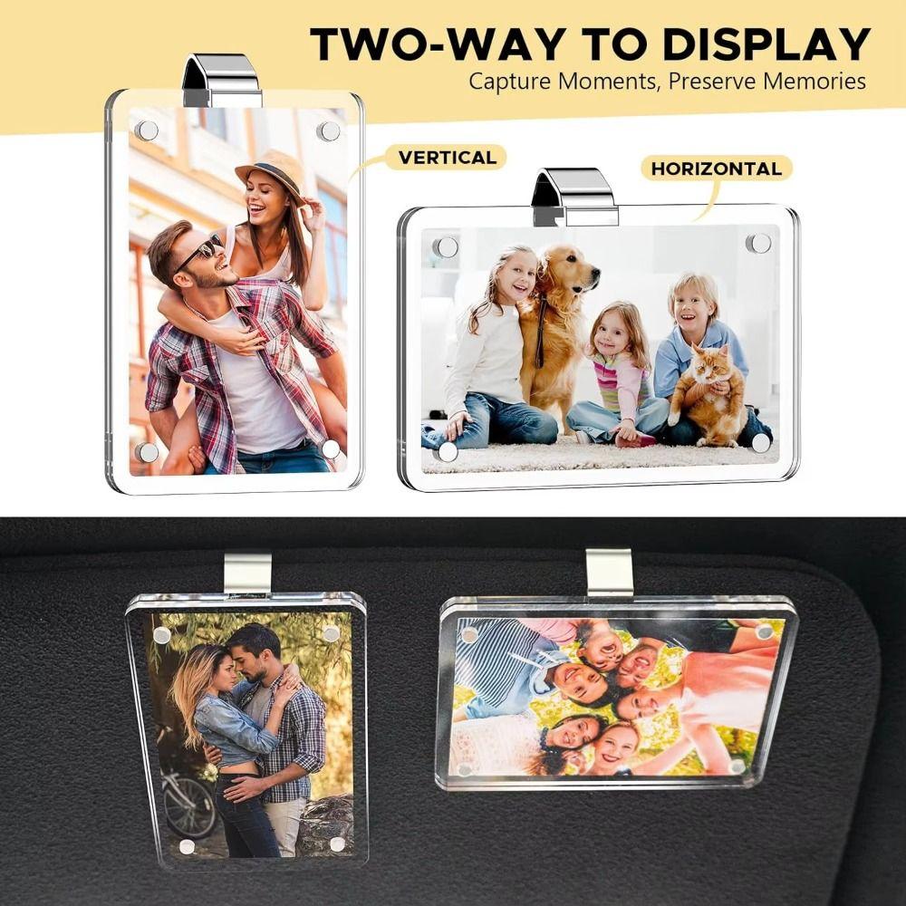 Waterproof Sun Visor Photo Holder UV Protection Car Picture Holder Gift For Women