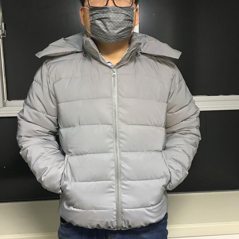 מעיל פאפר רפלקטיבי במידה גדולה זוהר בלילה - סגנון אירופאי אמריקאי לחורף