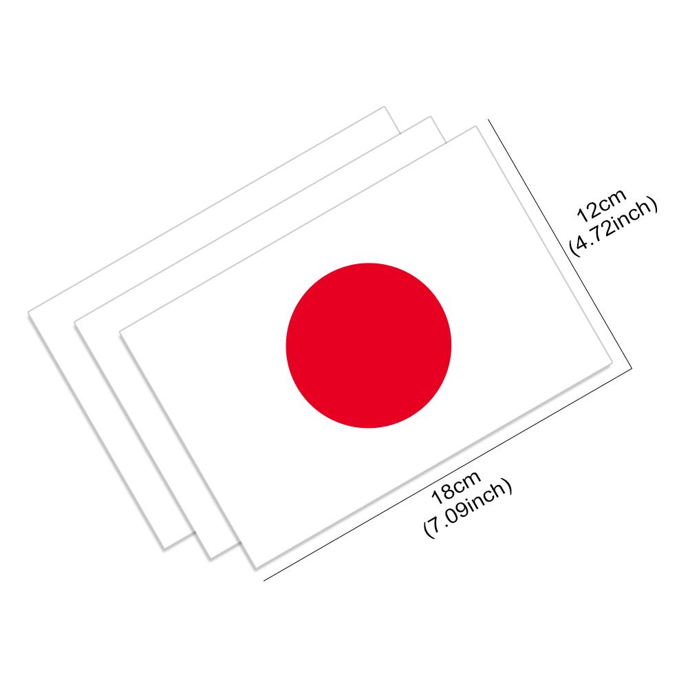 3Pcs Japanese Flag Car Sticker Auto Motorcycle Waterproof Viny Decal Accessories For Skoda Seat VW Volkswagen Suzuki Toyota