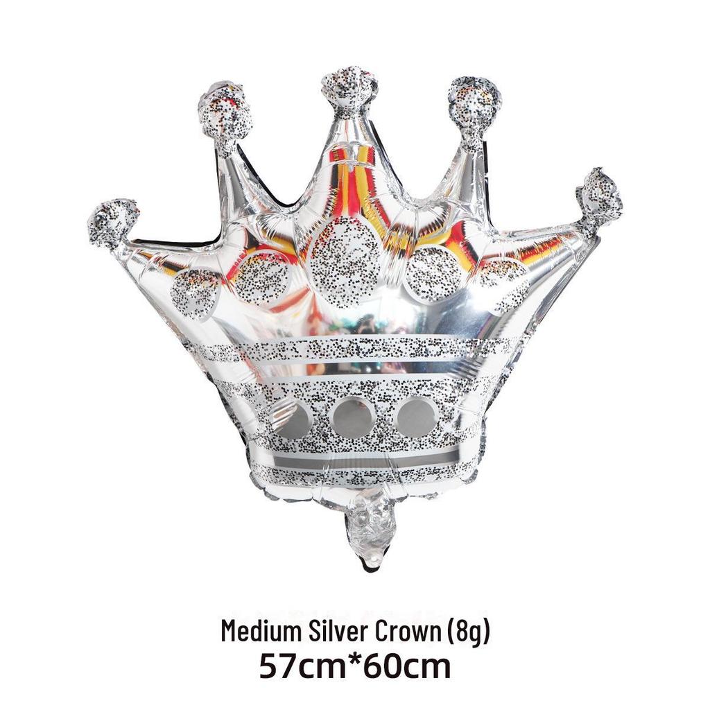 Gold Crown Balloon Set - Large, Medium, and Small Sizes for Birthday Decoration