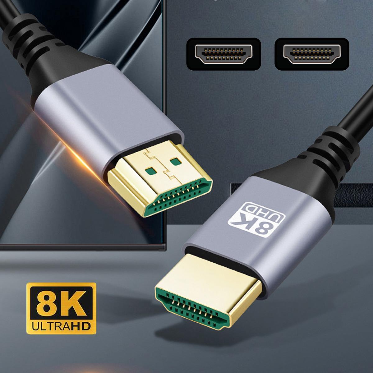 

HD-028-5.0M 5m Extra Long HDMI 2.1 Male to Male Cable Slim Cord High-Speed 8K 4K HDTV HD Video Line (OD=4.0MM) As Shown A