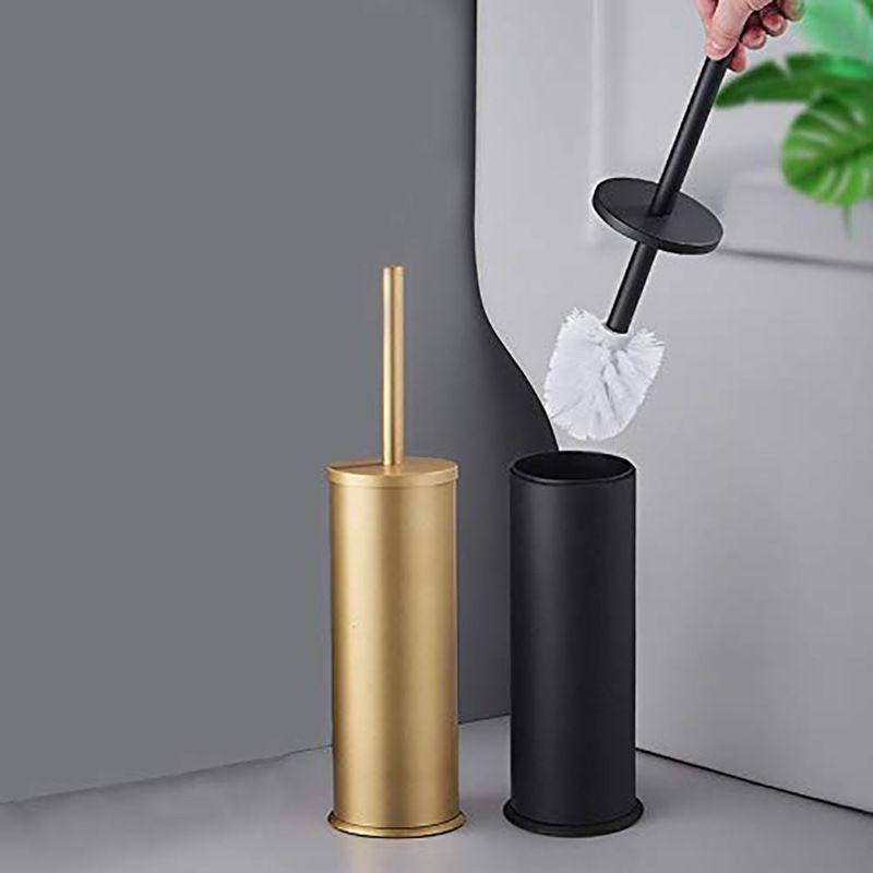 Black/White Aluminum Bathroom Toilet Brush Set Floor Household Bathroom Cleaning Brush Holder Bathroom Accessories