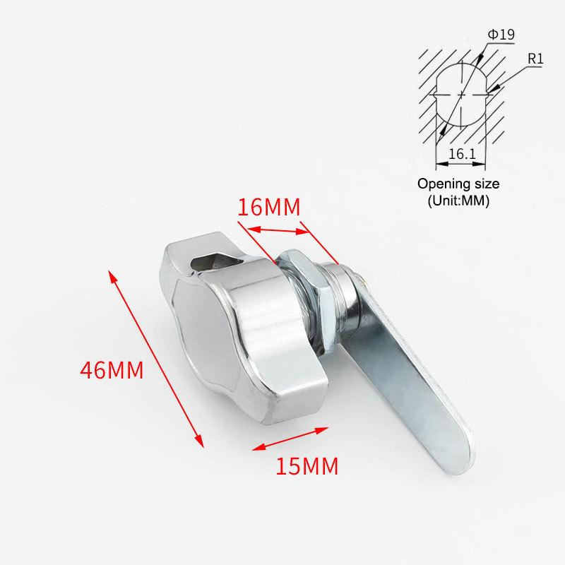 16 mm/20 mm/25 mm/30 mm Podložka pro dvířka skříně Zámek na klíč Mechanický vačkový zámek bez klíče Domácí kancelářský nábytek Zámek na skříňku Zámek na dveře
