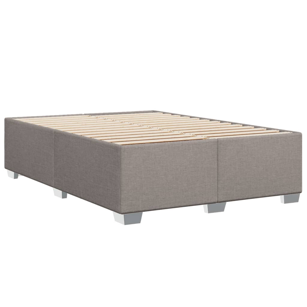 Box Spring Bed with Mattress Taupe 160 x 200 cm Fabric