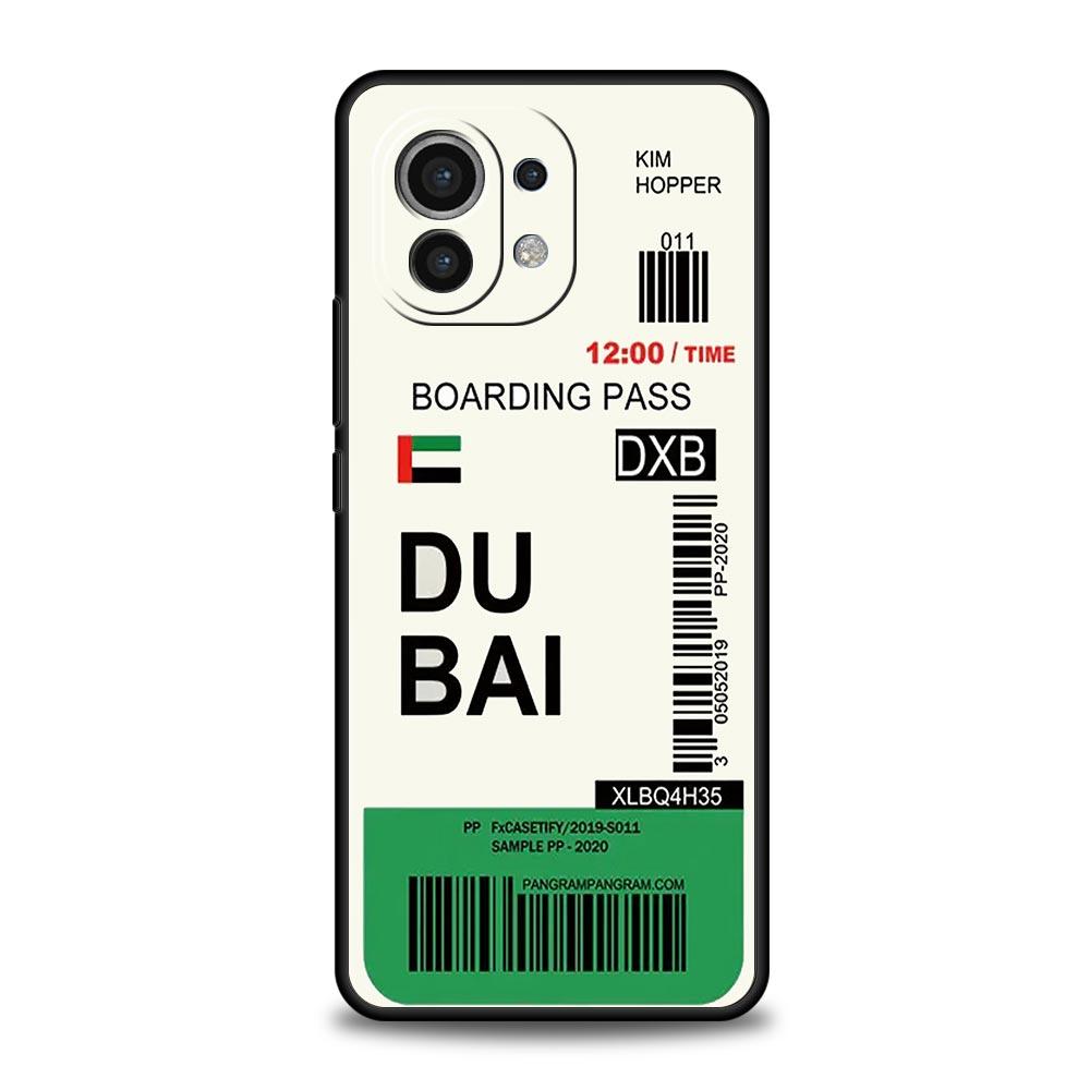 World City Travel Ticket New York Label Case For Xiaomi 14 13T 12T Pro 12 13 11 Ultra Mi Note 10 Lite 10T 5G Pro 11i 9T Cover
