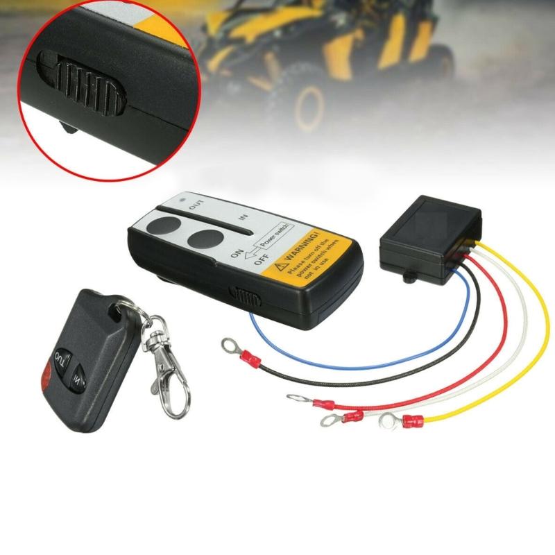 Wireless Winch Remote Control Kit Handset Switch Controller Receiver Kit Winch Control System for Car ATV Truck SUV
