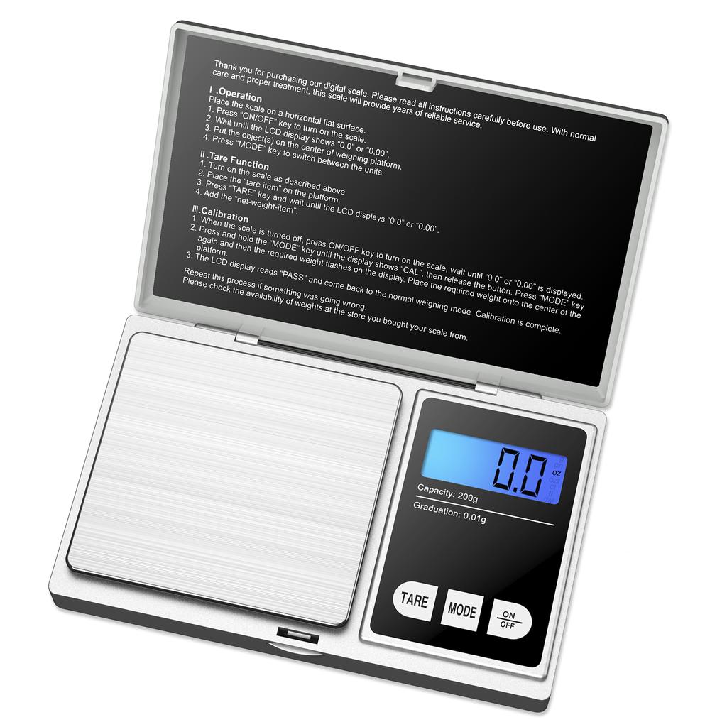 500/0.01g 200g/0.01g LCD Portable Mini Electronic Digital Scales Pocket Case Postal Kitchen Jewelry Weight Balance Scale