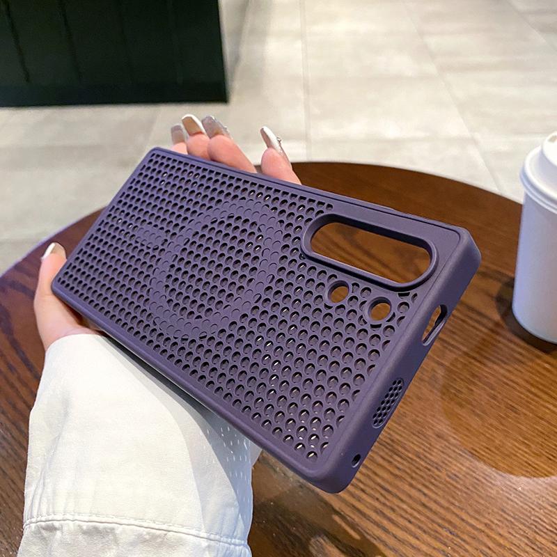 For ZTE Nubia Red Magic 10 10S 11 Pro Plus Case Honeycomb Heat Dissipation Breathable Magnetic Back Cover Shell Redmagic 11 Pro