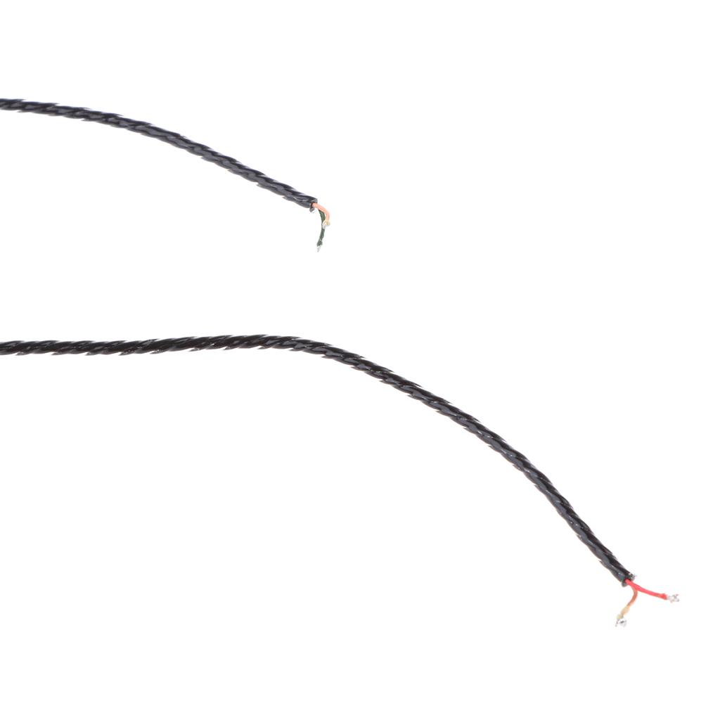 3.5mm Replacement Repair DIY Cable Wire In-Ear Headphones Earphones Black and Gray