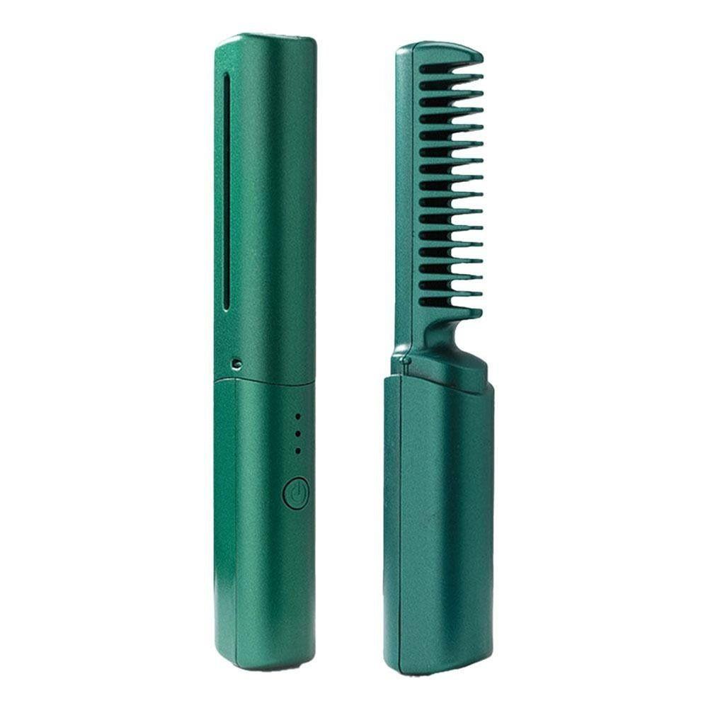 USB Hair Straightener Rechargeable Fast Heating Comb Portable Lazy Wireless Hair Hot Comb Women