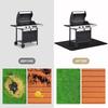 Oilproof Barbecue Grills Mat High Temperature Resistant Black Fireplaces Protective Mat Fire Retardant Protection Pad