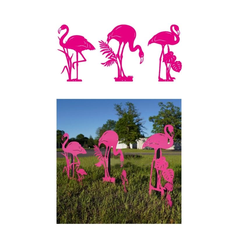 Upgraded Pink Flamingo Yard Ornaments Flamingo Garden Statue Pink Flamingo Garden Yard Decorations 40cm/16-inch Durable
