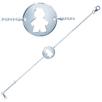 [F4977] – Silbernes „Boy“-Silberarmband – 12 mm