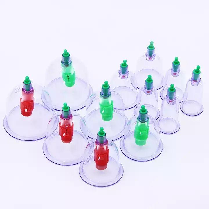 12 stk Profesjonell vakuumkopping kinesisk terapiutstyrssett Tykke bokser Massasjekopper Akupunkturmassasjeapparat Helsepleie