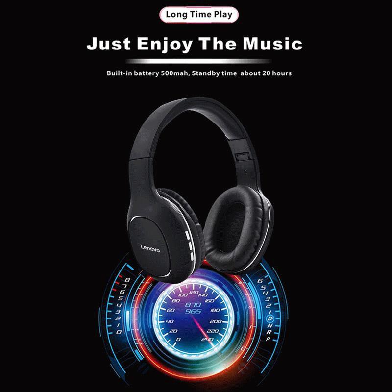 Buy Lenovo HD300 Bluetooth Headset Wireless Foldable Computer Headphone  Long Standby Sports Running Stereo Gaming Headset at affordable prices —  free shipping, real reviews with photos — Joom