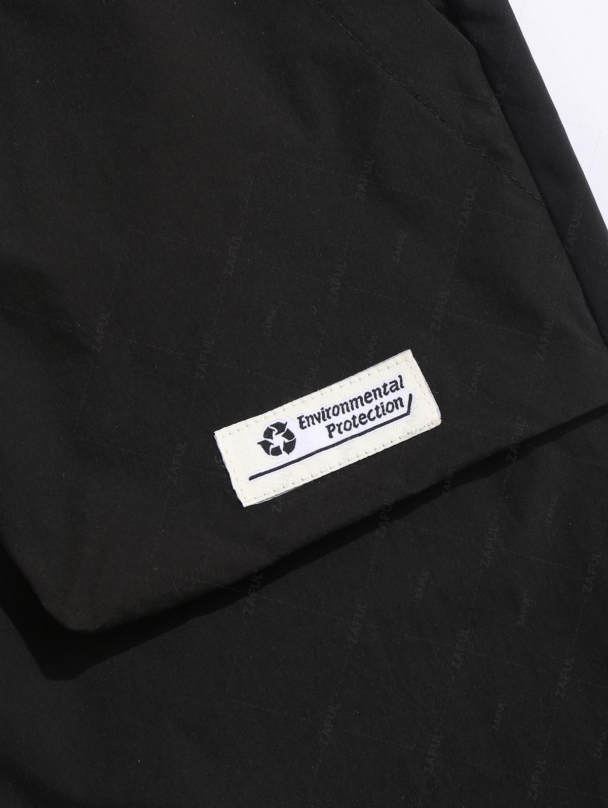 ZAFUL Buckle Strap Multi-pocket Solid Color Cargo Pants XXL чёрный — фото 4