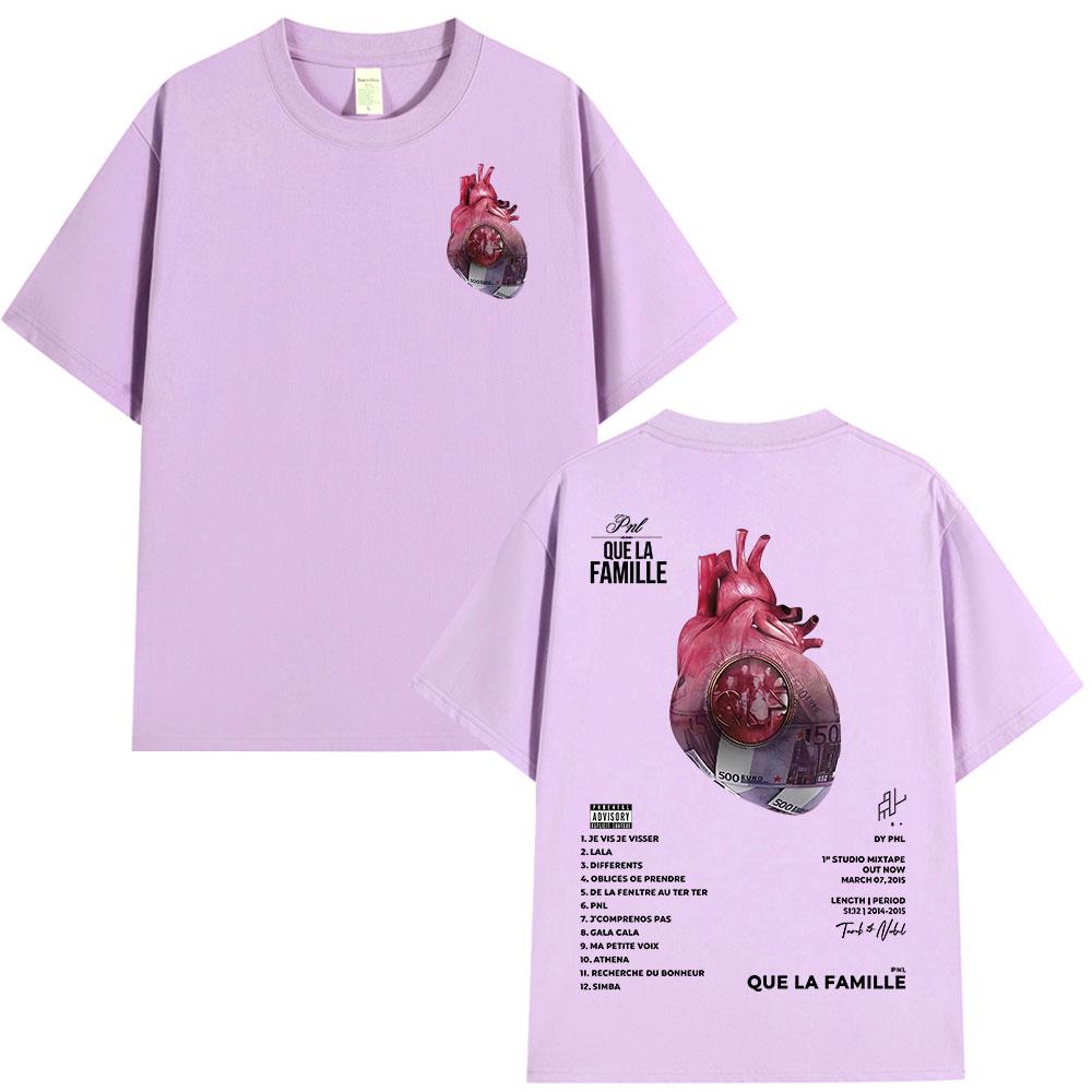 Rapper Francez PNL Que La Famille Le Monde Chico Album Tricou Bărbați Femei Modă Hip Hop Bumbac Mânecă Scurtă Tricouri Streetwear