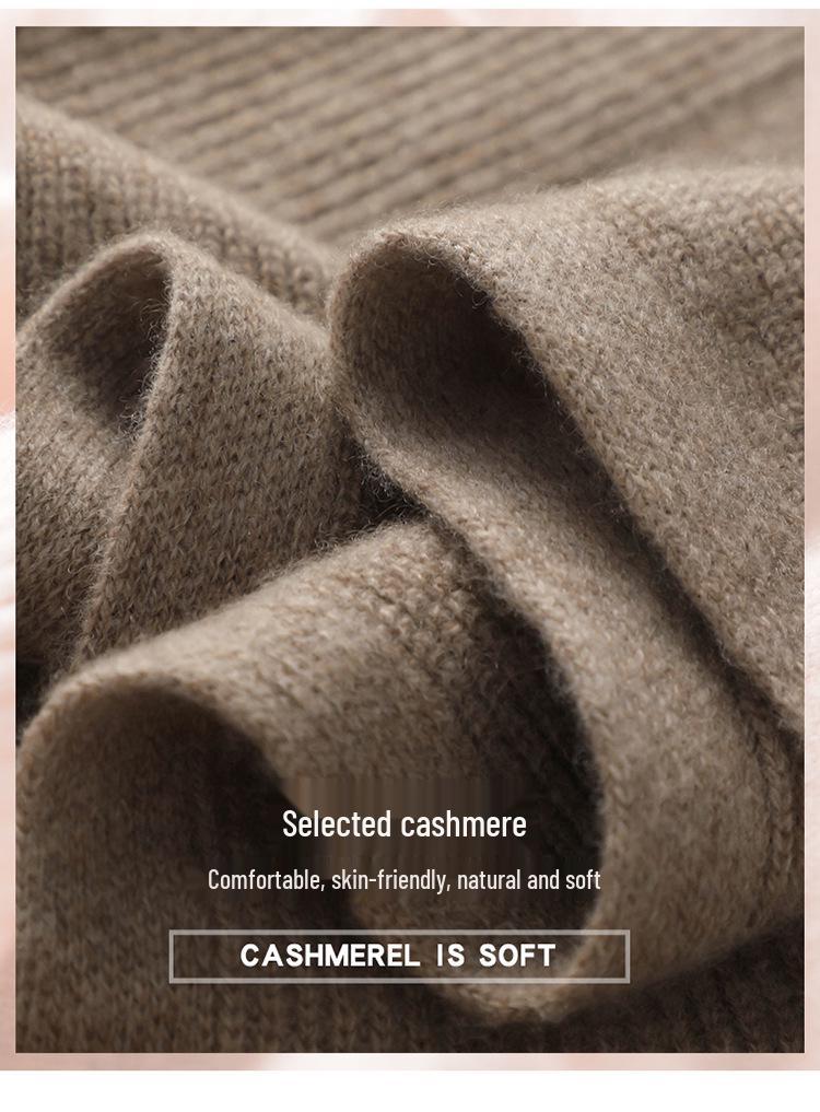 Cashmere Loose Mid-length Cardigan – Autumn/Winter Style Women's Knit Sweater