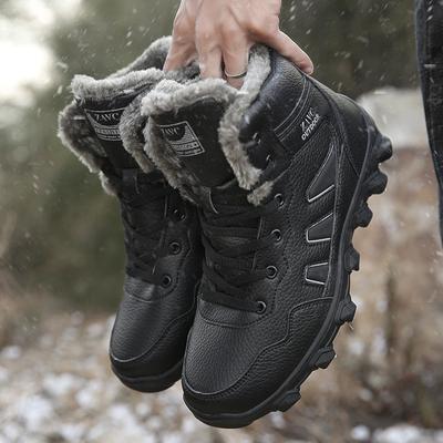 New Men's Boots, Winter Outdoor Sports Shoes, Men's Snow Boots, Warm Plush Boots, Plush Ankle Snow Work Casual Shoes
