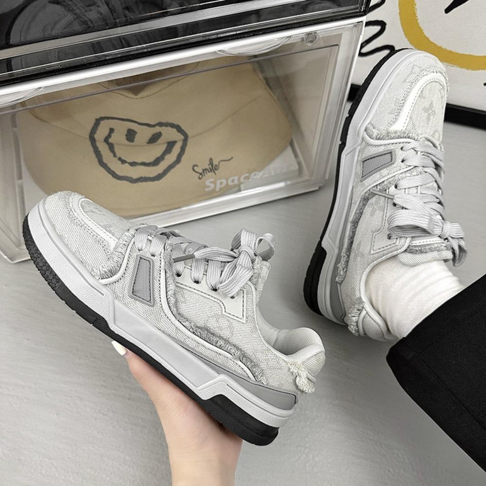Retro-Sneaker für Herren Damen Fransenkante Lässige Brotschuhe Unisex Mode Sportschuhe