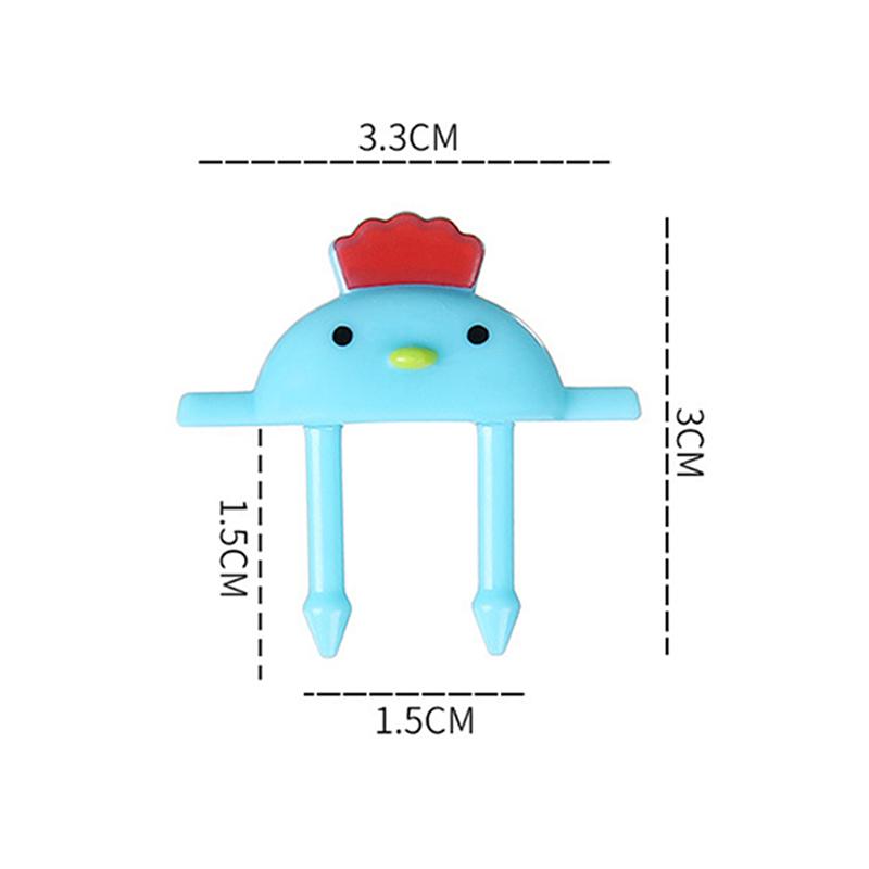 6pcs Animal Farm Dinosaur Fruit Fork Mini Cartoon Children Snack Cake Dessert Pick Toothpick Bento Lunches Party Decoration