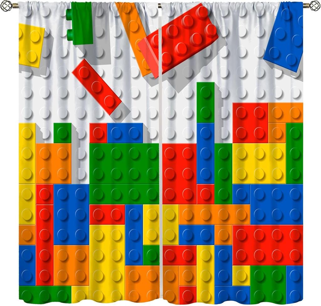 Abc Alphabet Curtains, Cartoon Toddler Colourful Animals Numbers Colours Classroom Learning Windows Treatments Drapes For Kids