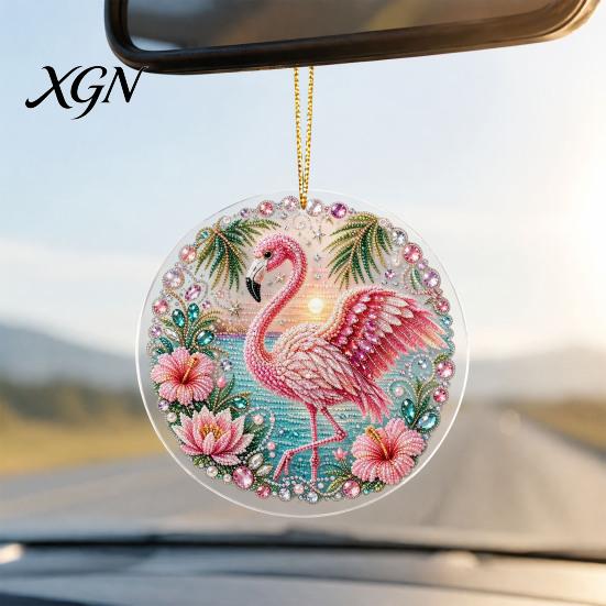 Acrylic Hanging Ornament Bird Decor, 2D Animal Shaped for Home, Transparent Wall Art Bedroom Office, Romantic Couple Gift Series