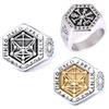 Viking Astrology Mystical Symbol Stainless Steel Men's Ring