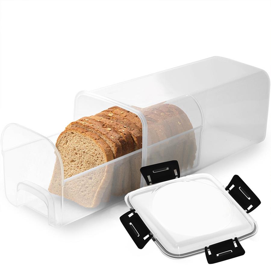 Brotlaibbehälter, durchsichtiger, luftdichter Brotkasten mit Deckel, Sandwich-Brothalter für selbstgemachtes Brot, hoher Brotsparer für die Küche