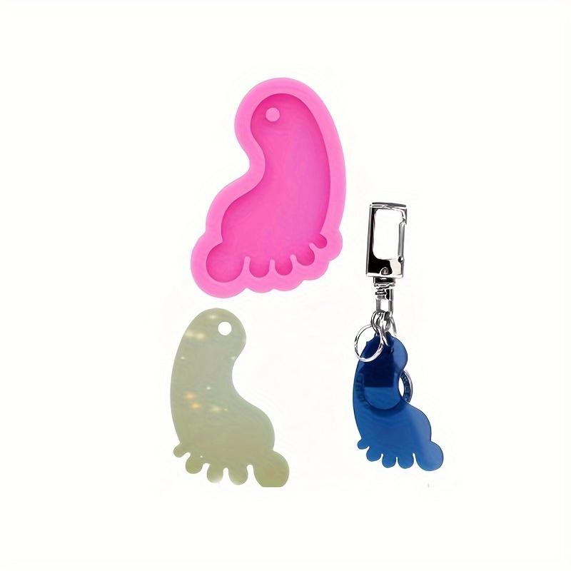 Foot Keychain Silicone Mold Drip Casting Creative DIY Keychain Foot Silica Gel Mold