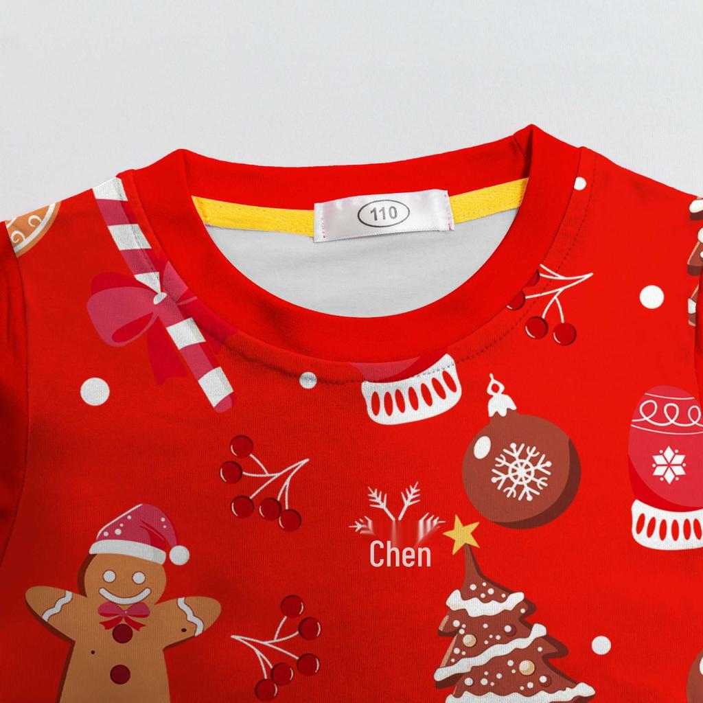 New Arrival Christmas Reindeer Print Pajama Set - Long Sleeve Top & Pants