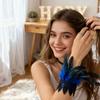 Women's Feather Wristbands, Colorful Feather Armbands, Costume Accessories For Carnival, Parties, And Stage Performances