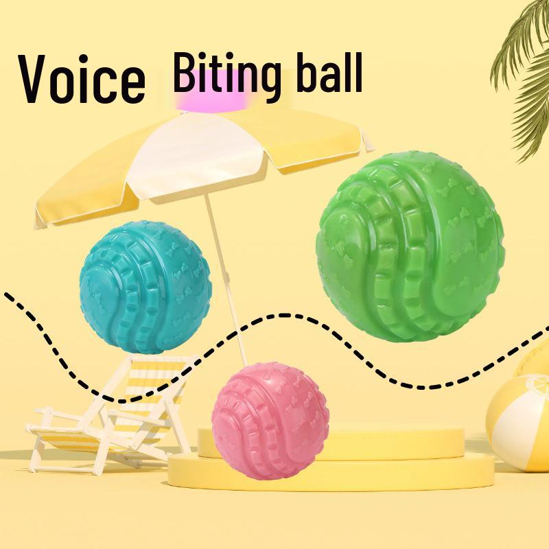 Sounding Dog Toy Ball with Silicone Protrusions - Decompression Biting Pet Toy