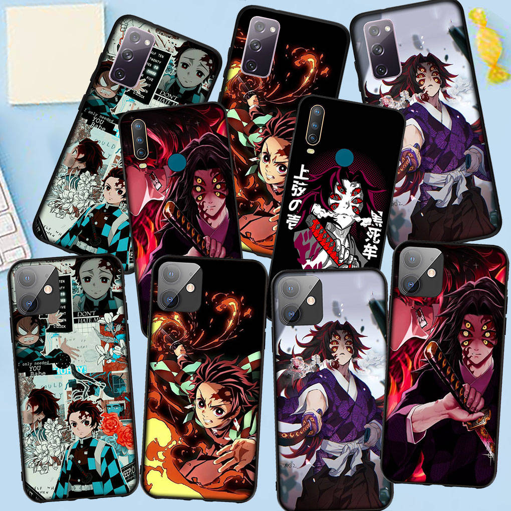 Handyhülle für Samsung Galaxy S25 S24 S23 iPhone 16 15 Xiaomi Redmi Note 14 13 12 16E X Pro Max OPPO Moto Huawei Kokushibo Tanjirou Demon Slayer Hülle