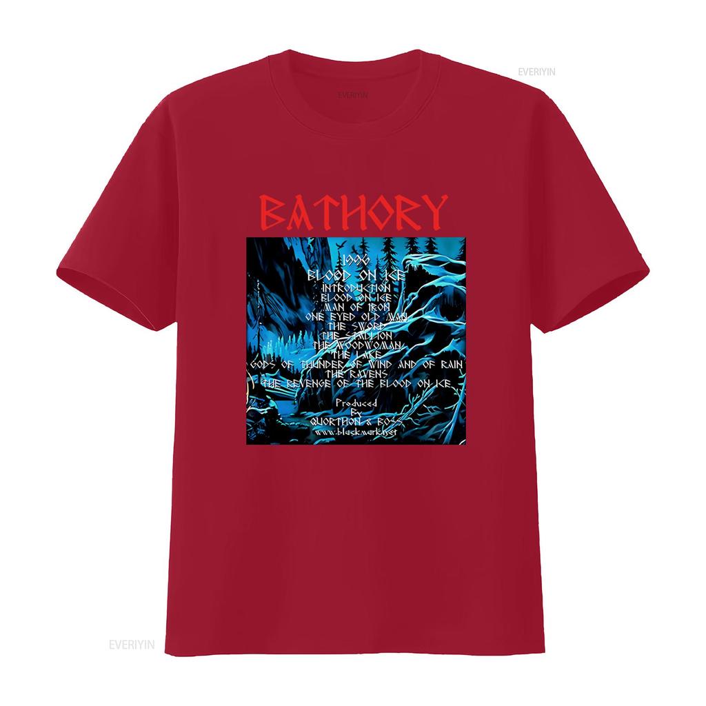 Bathory Blood On Ice Double Sided T Shirt Sizes S 3X Band Merch Rock Music vintage Washed Soft Unisex designer clothes Casual