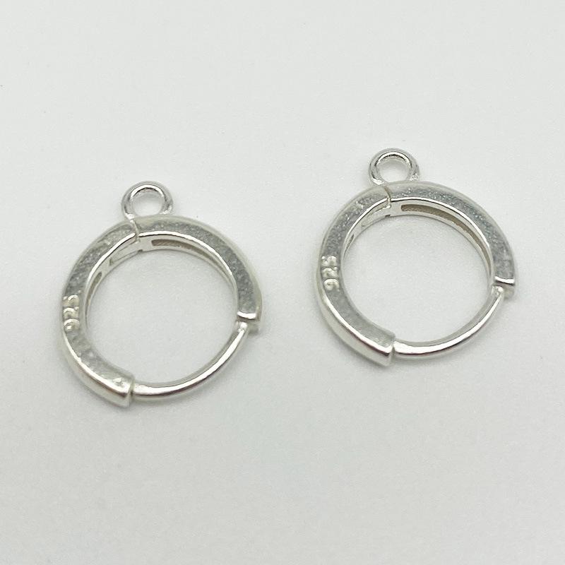 Yansheng S925 Sterling Silver Hoop & Stud Earring Backs Accessories Plain Silver No Plating