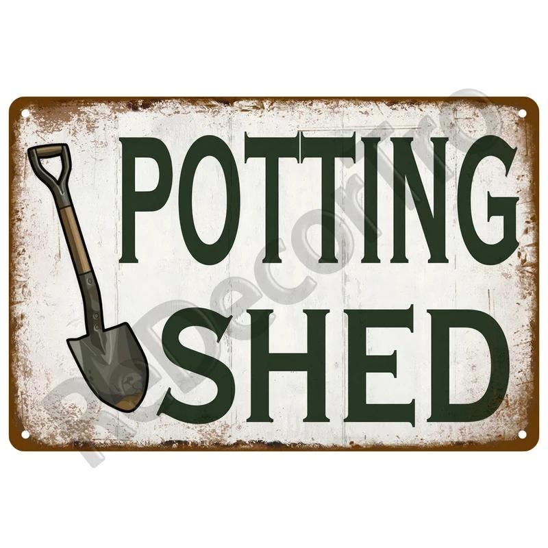 Retro Flower Tin Sign Gardening Metal Sign Vintage Garden Club Outdoor Indoor Home Wall Hanging Decorative Plaque Plates Farm